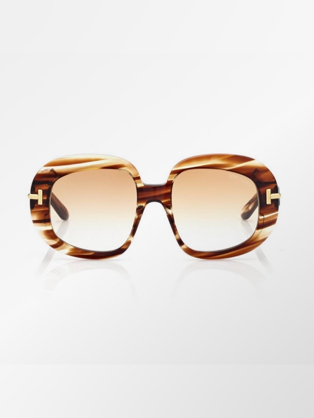 NWT Tom Ford’ Icon Round Sunglasses Oversized Butterfly Frames in Havana 53MM 🕶️